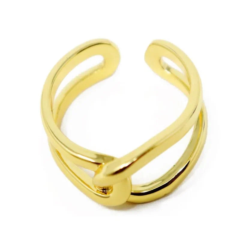 Anillo Cruzado Elegante – Color Dorado | Modelo LX-9628R - Image 2