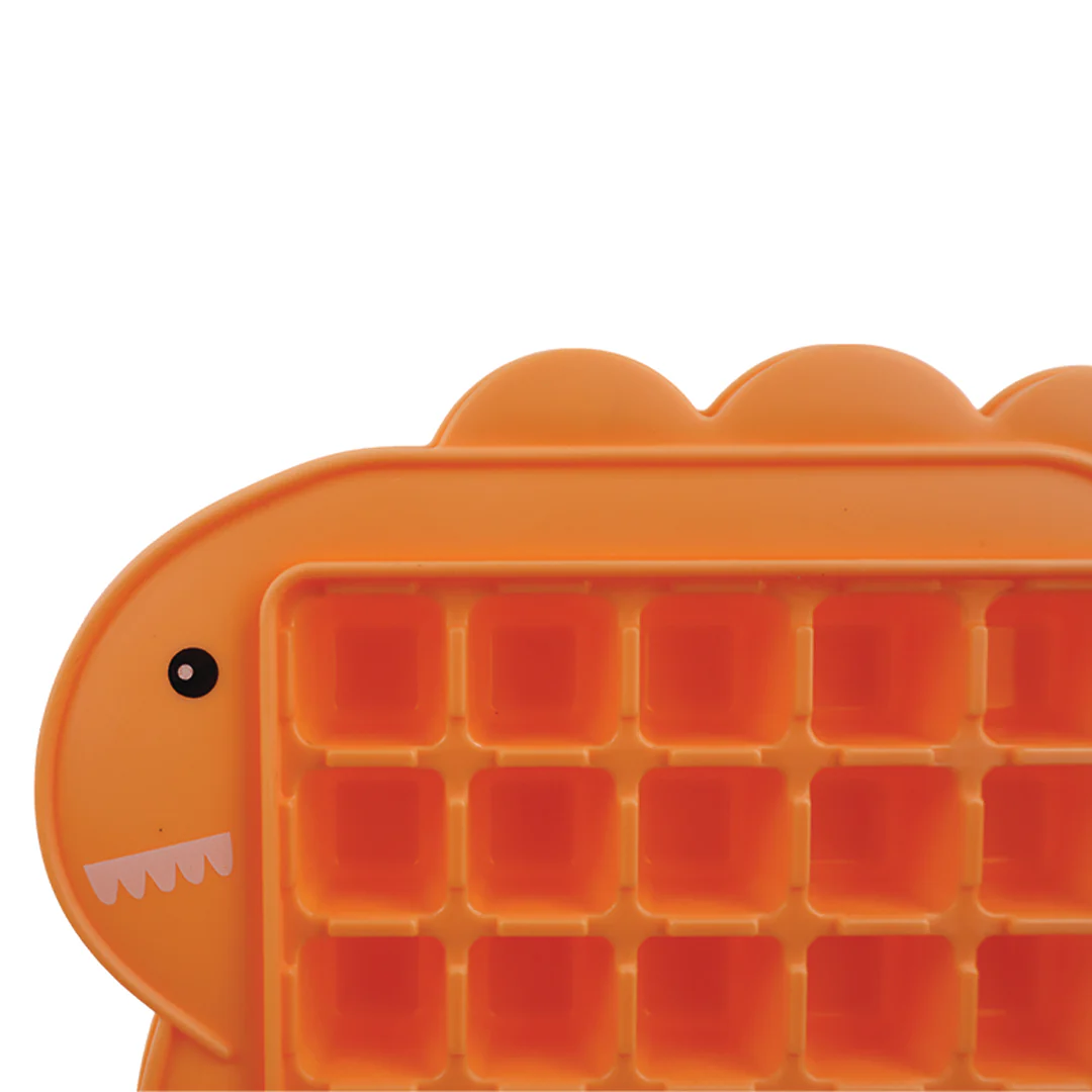 Bandeja para Hielo de Plástico - Dinosaurio Naranja - Image 3