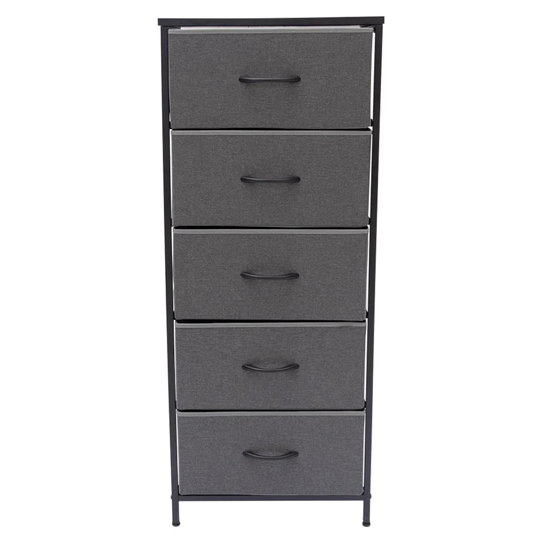 Cajonera Vertical Gris de 5 Cajones