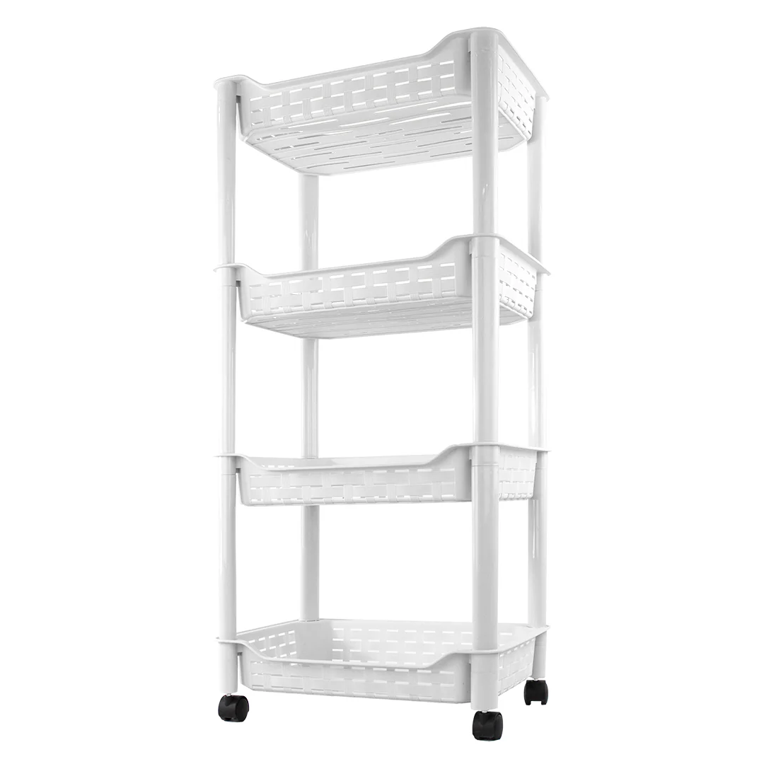 Carrito Organizador de 4 Niveles con Ruedas - Color Blanco - Image 2