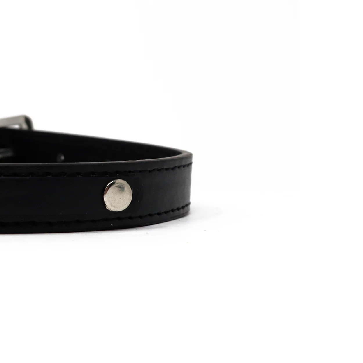 Collar para Mascota - Cuero Negro con Estoperoles 37 cm - Image 4