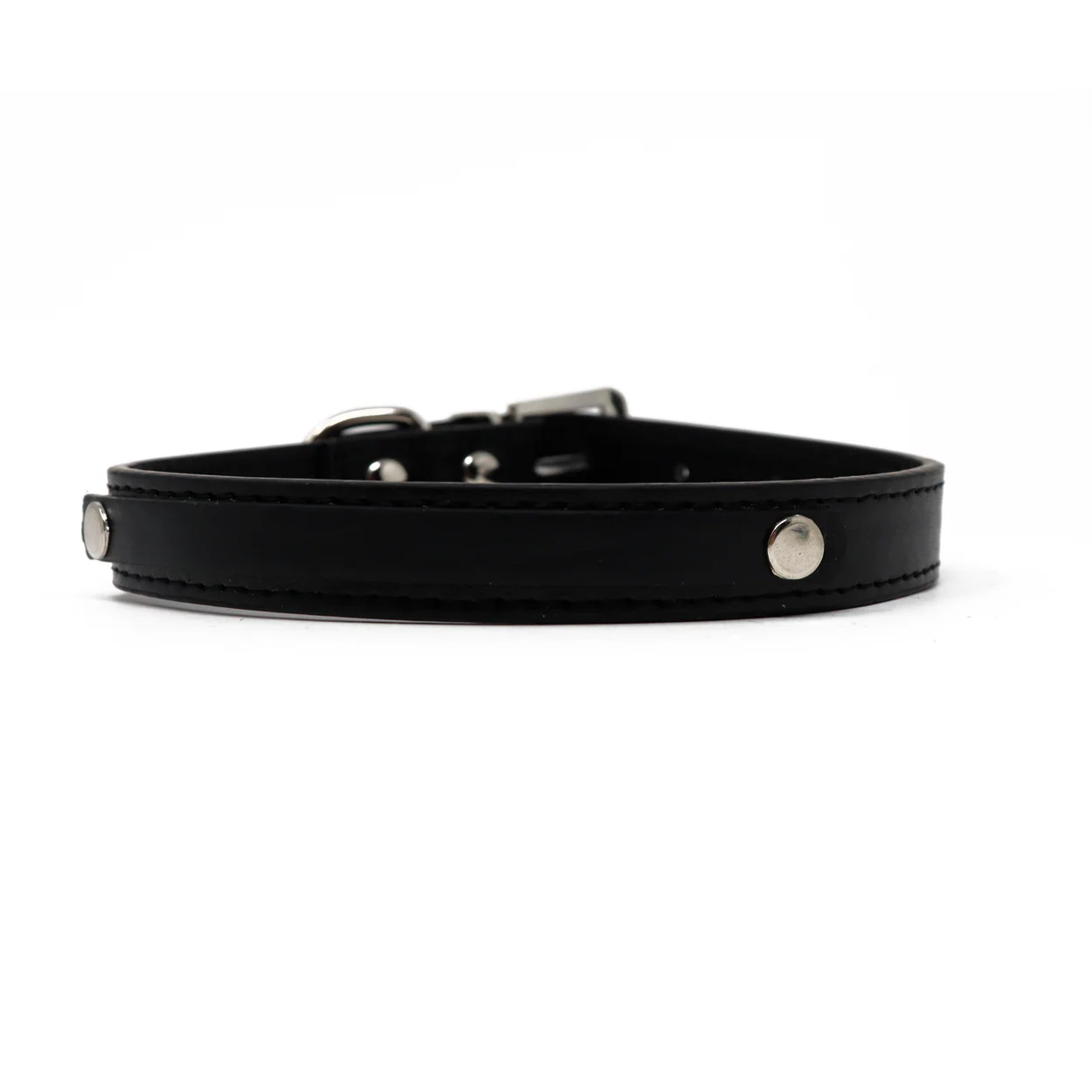Collar para Mascota - Cuero Negro con Estoperoles 42 cm - Image 4