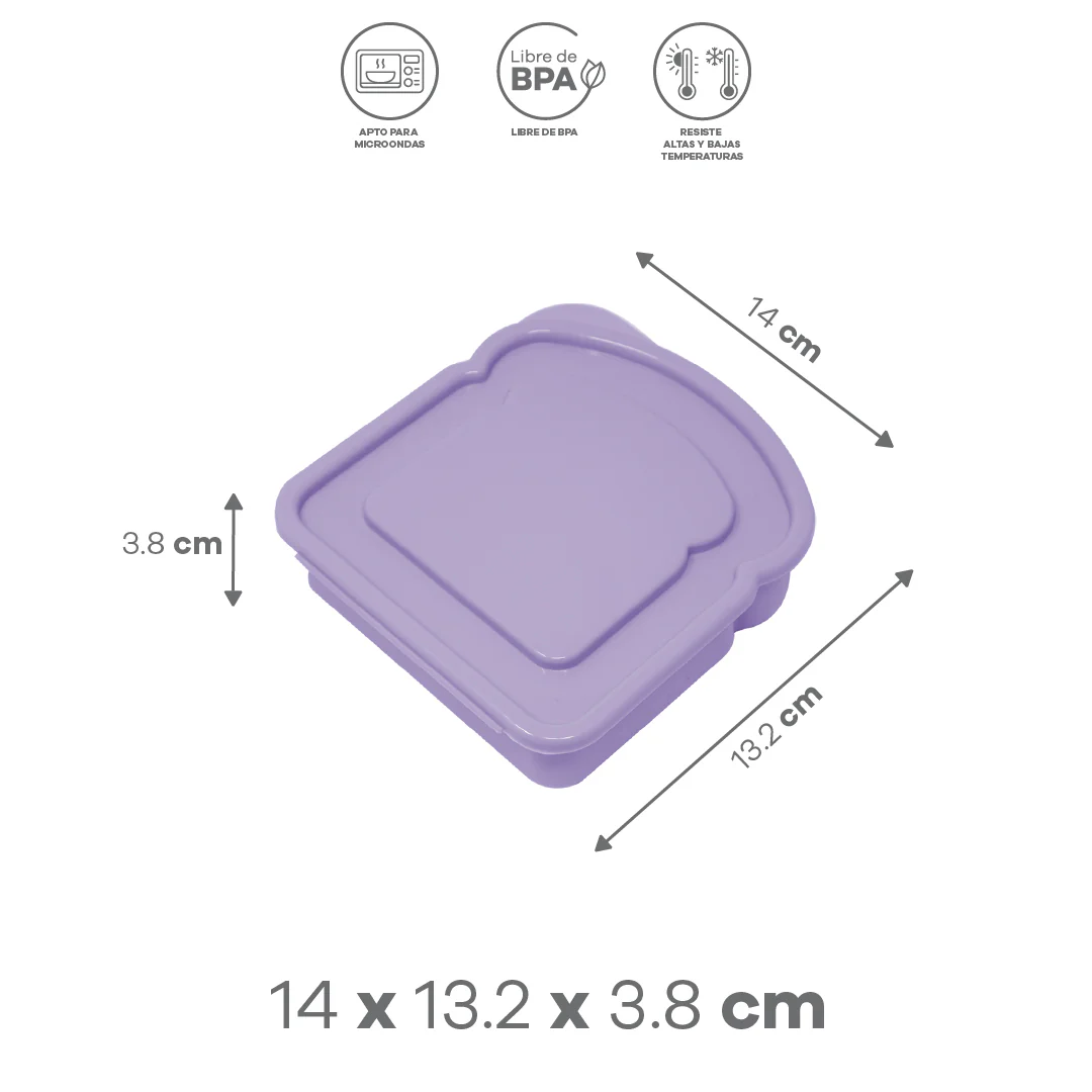 Contenedor para Sándwiches Lila - Image 4