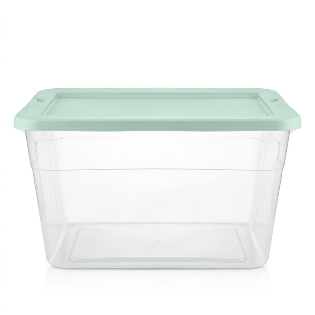 Caja Organizadora de Almacenamiento Plástico Resistente y Tapa Dura 58x42x31 cm