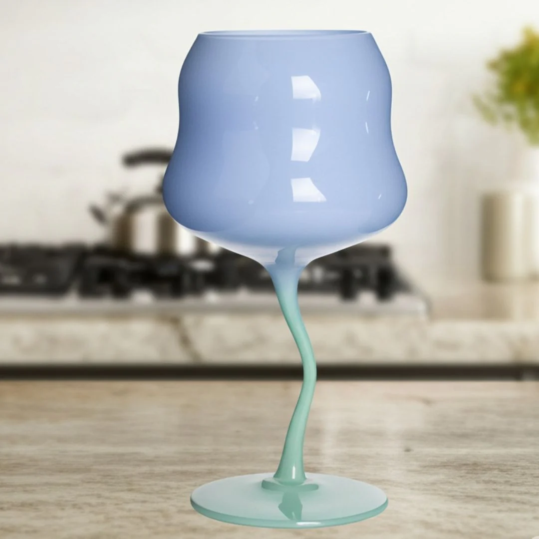 Copa de Vino Azul y Verde - Image 2