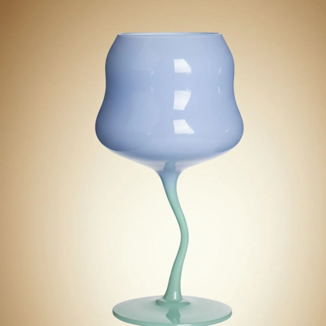Copa de Vino Azul y Verde - Image 3