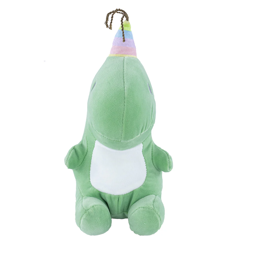 Muñeco de Peluche - Dinosaurio Verde con Gorrito - Image 3