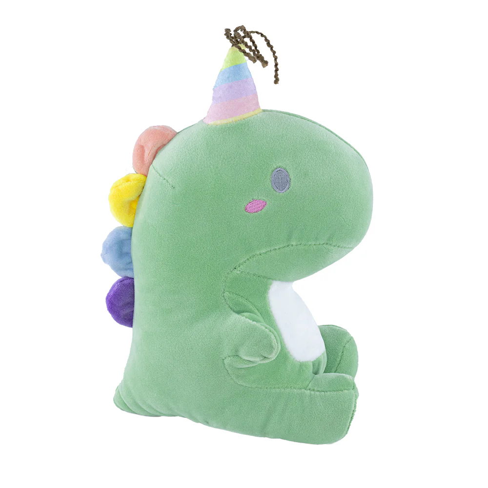 Muñeco de Peluche - Dinosaurio Verde con Gorrito - Image 4