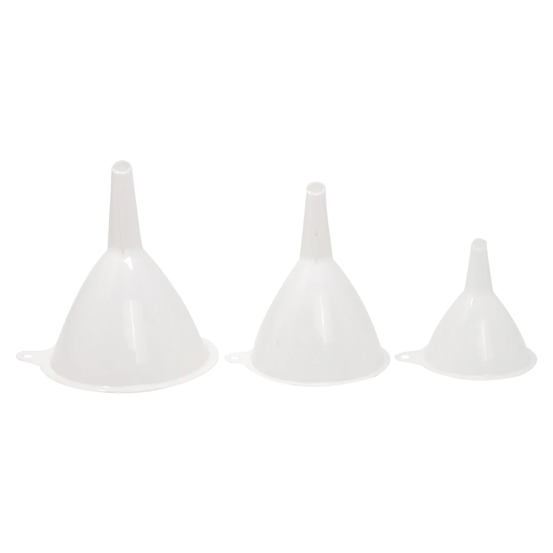 Embudo - Set de 3 Piezas de Plástico Blanco