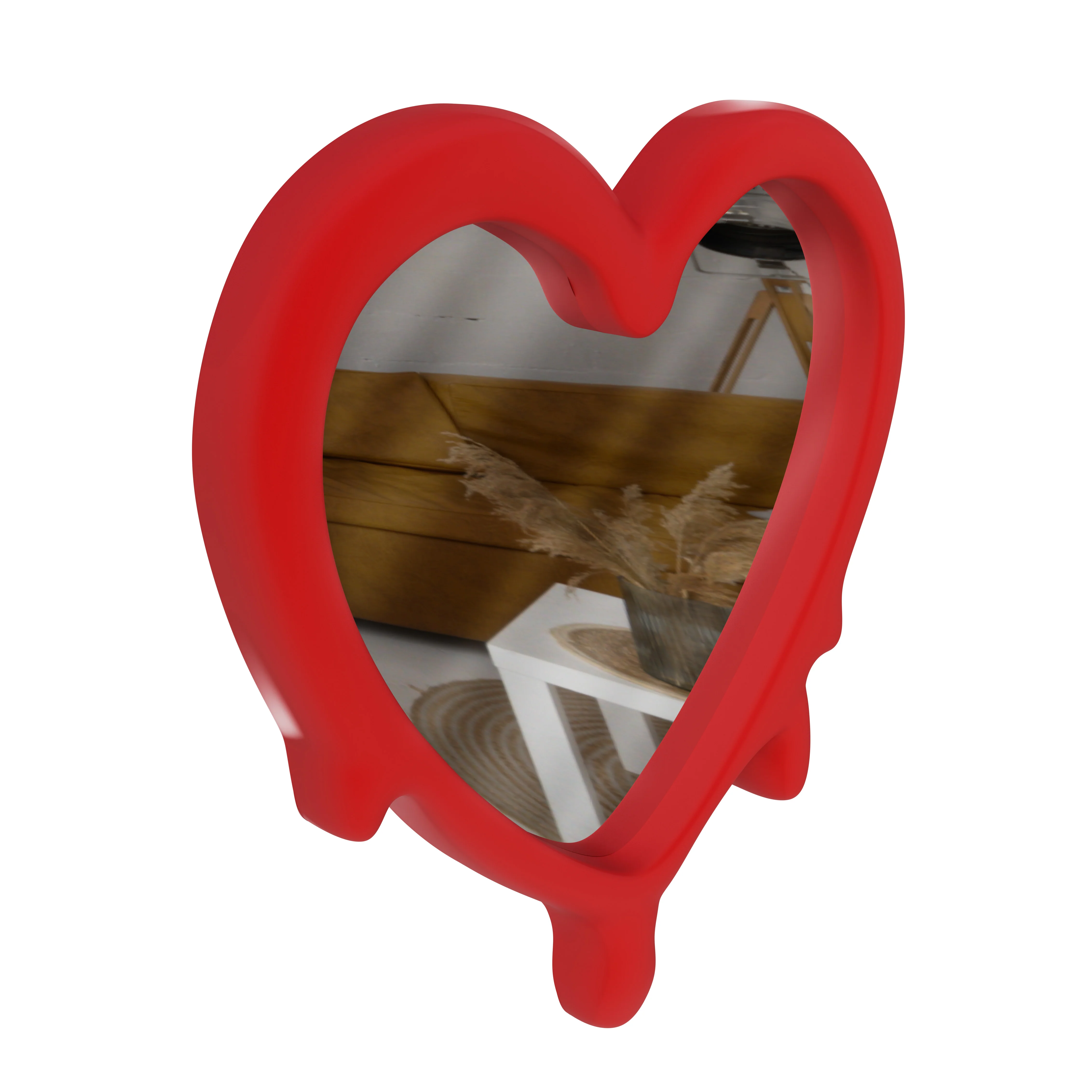 Espejo Forma de Corazón - Rojo - Image 2