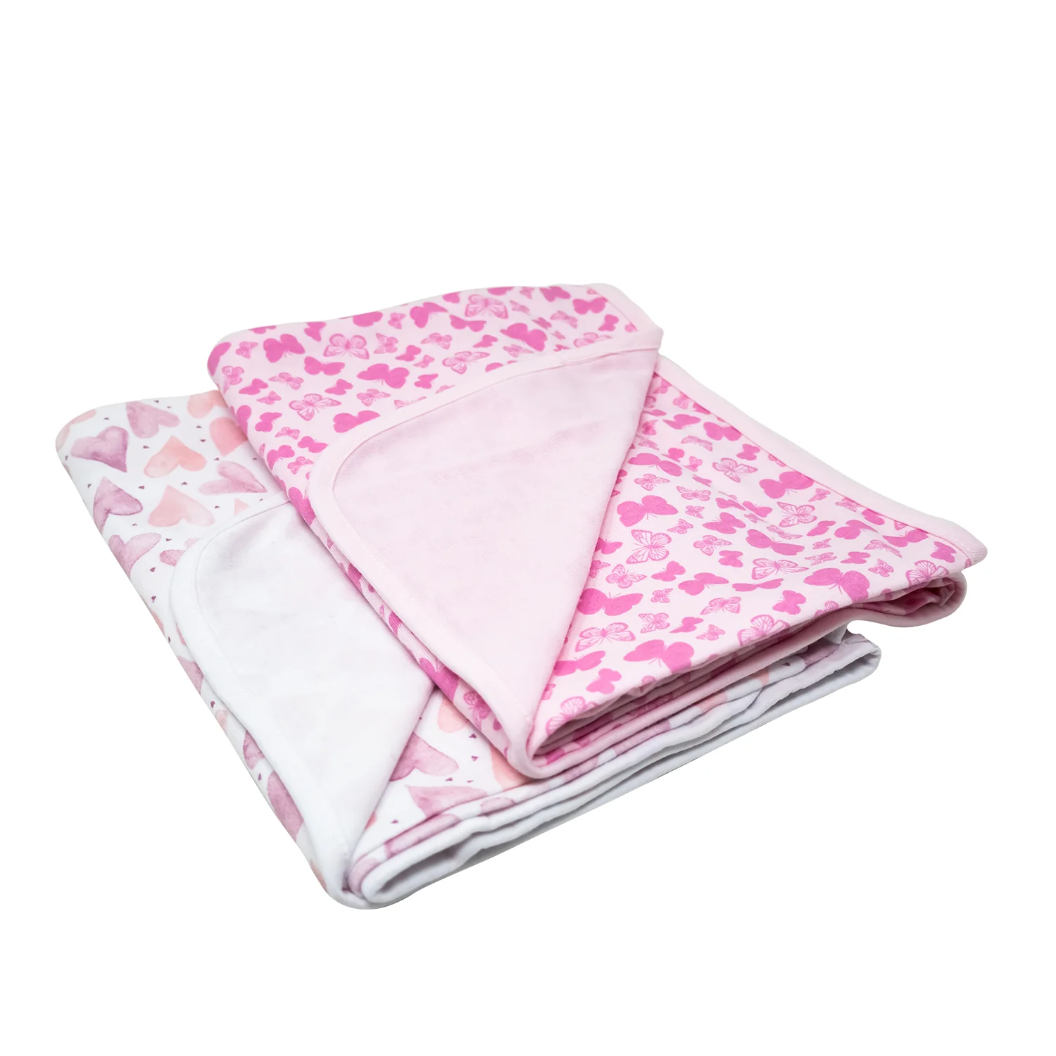 Juego de Frazadas para Bebé Mariposa y Corazón - Color Fucsia - Image 4