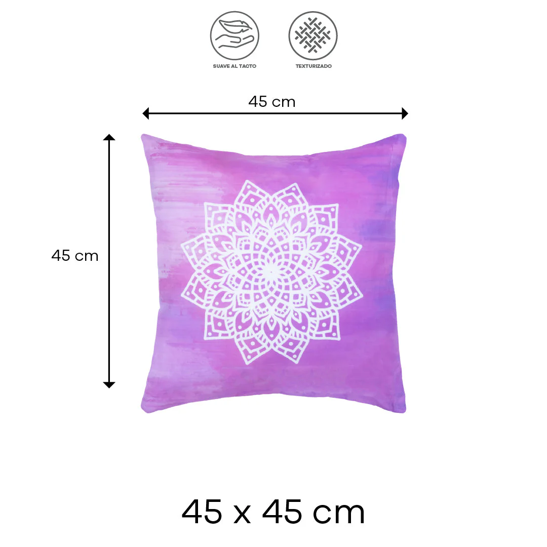 Set de 2 Fundas para Cojín Rosa y Lila - Image 2