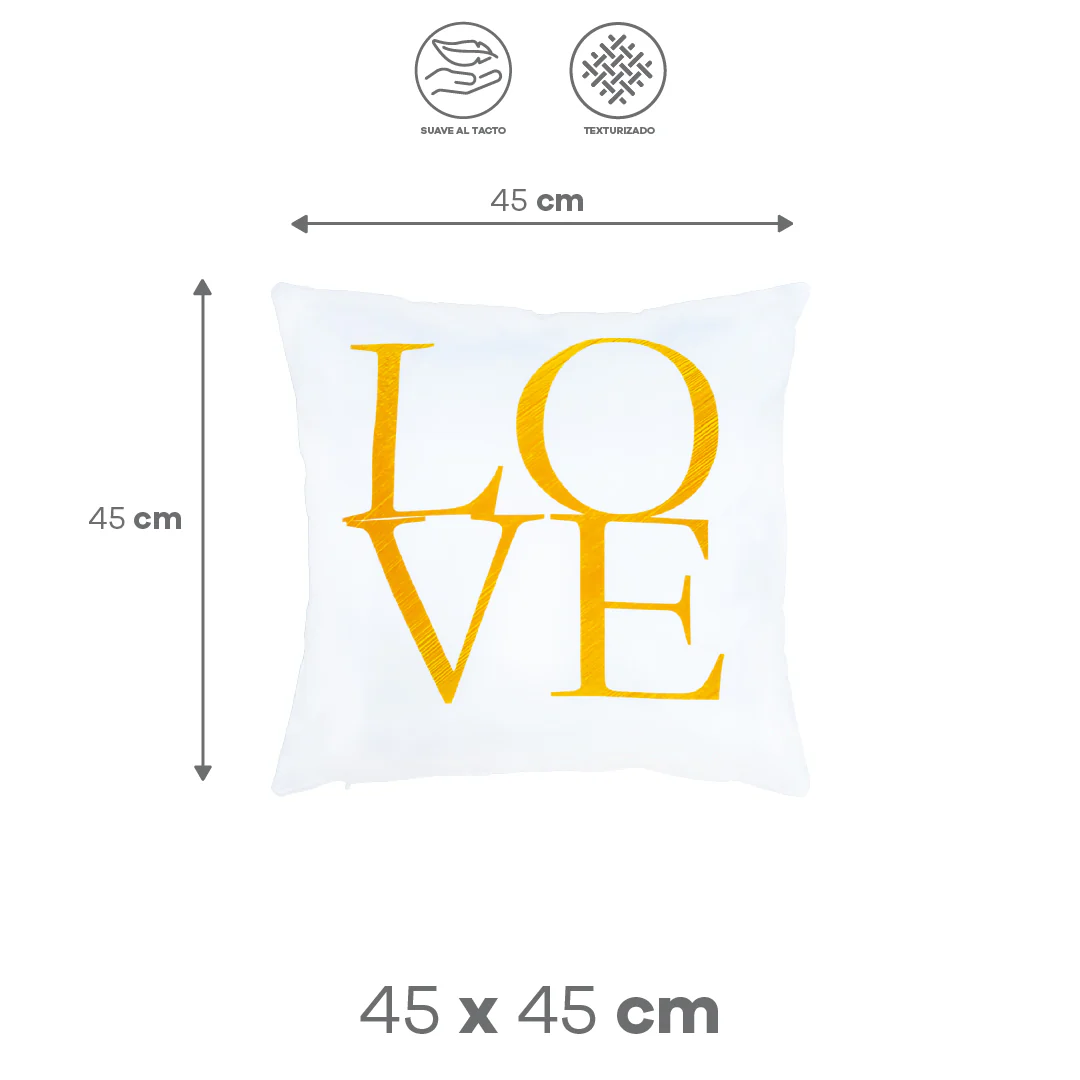 Funda de Cojín Blanca "LOVE" - Image 2