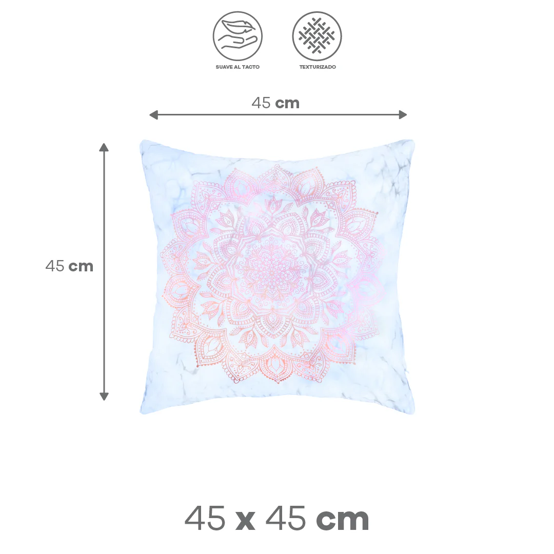 Funda de Cojín con Estampado de Mándala Rosado - Image 2