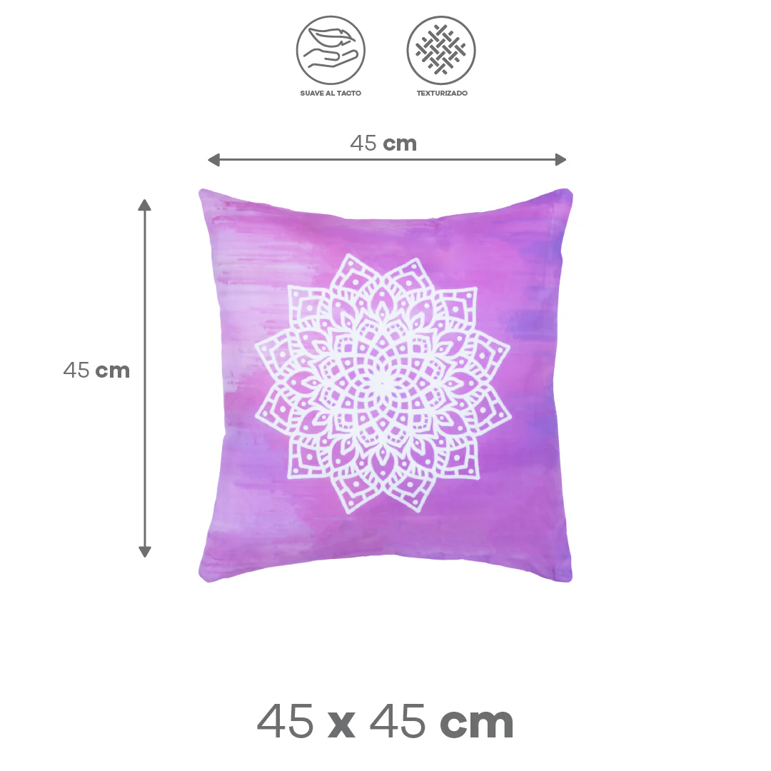 Funda de Cojín con Mándala Blanco - Image 2
