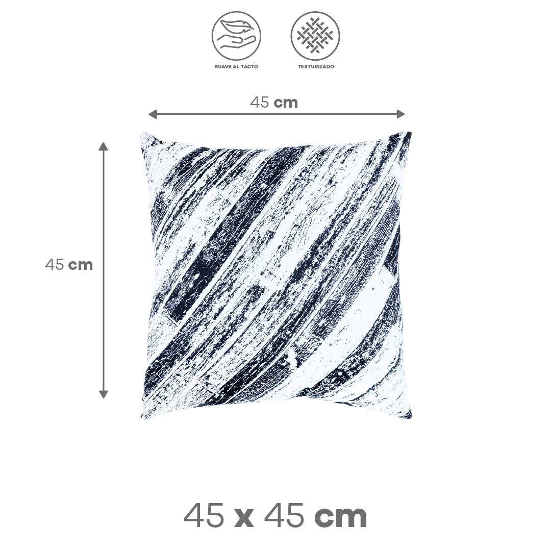 Funda de Cojín con Textura y Diseño Geométrico - Image 2