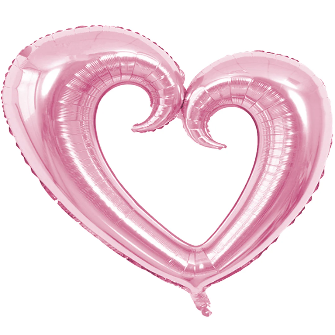 Globo Metálico de Corazón Rosa - Para Fiestas