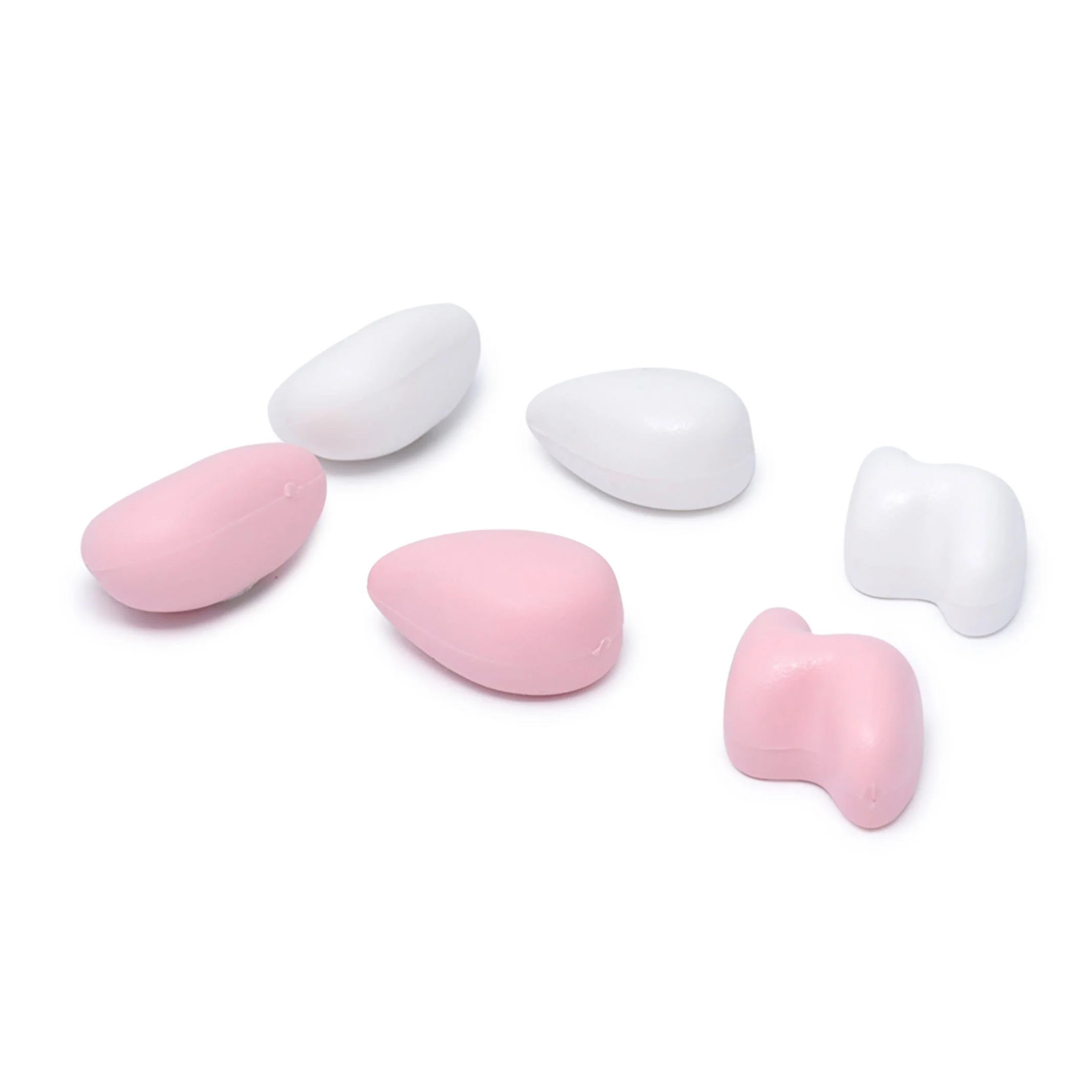 Set de 6 Imanes Figuras de Nube - Rosa con Blanco - Image 3