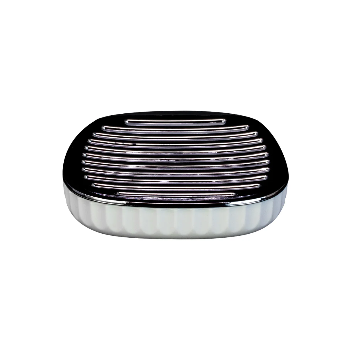 Jabonera Cromada / Blanca – Estilo Moderno y Elegante para tu Baño - Image 2