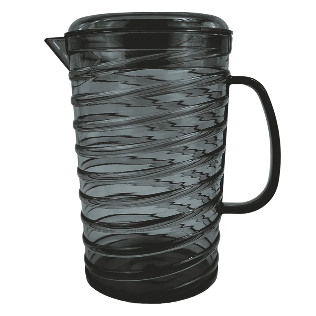 Jarro de Plástico con Tapa Negro- 1.8 Litros