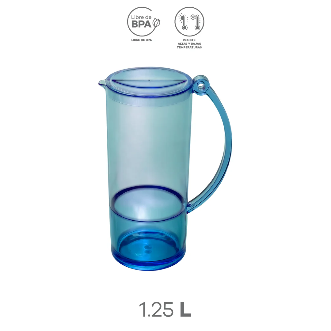 Jarra Transparente Azul con Capacidad de 1.25 Litros - Image 2