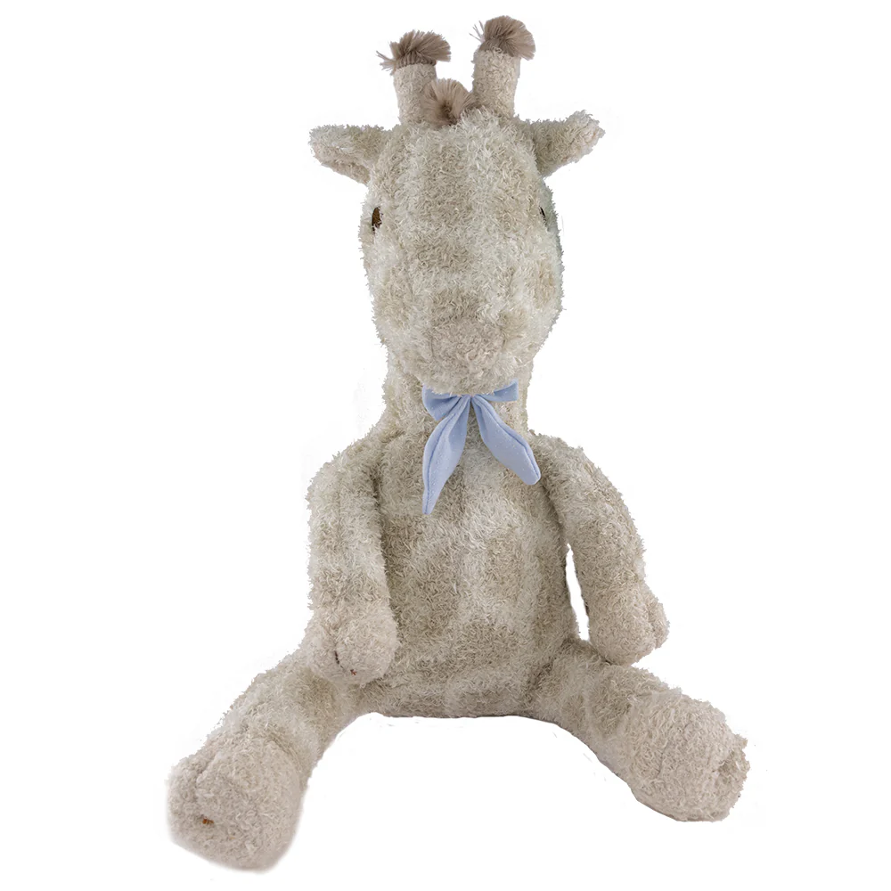 Muñeco de Peluche - Jirafa Gris con Moño Azul