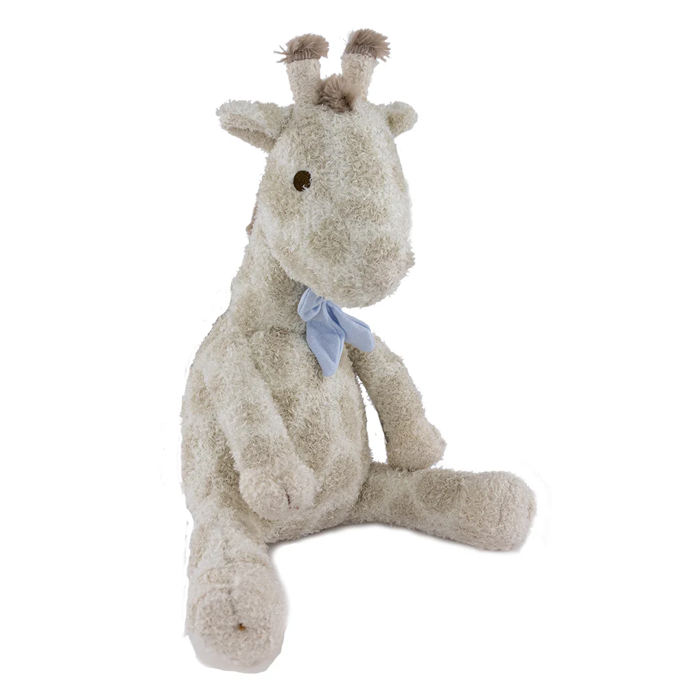 Muñeco de Peluche - Jirafa Gris con Moño Azul - Image 5