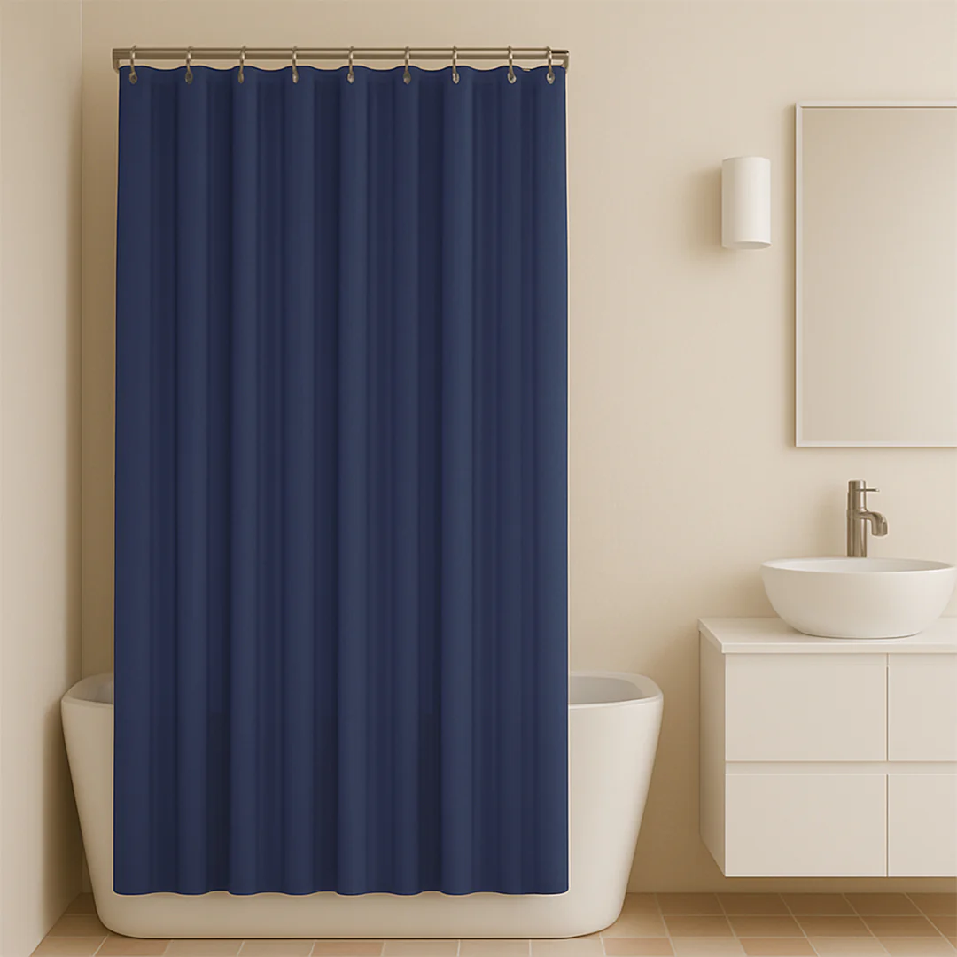 Juego de 2 Cortinas de Baño - Color Rosa y Azul - Image 3