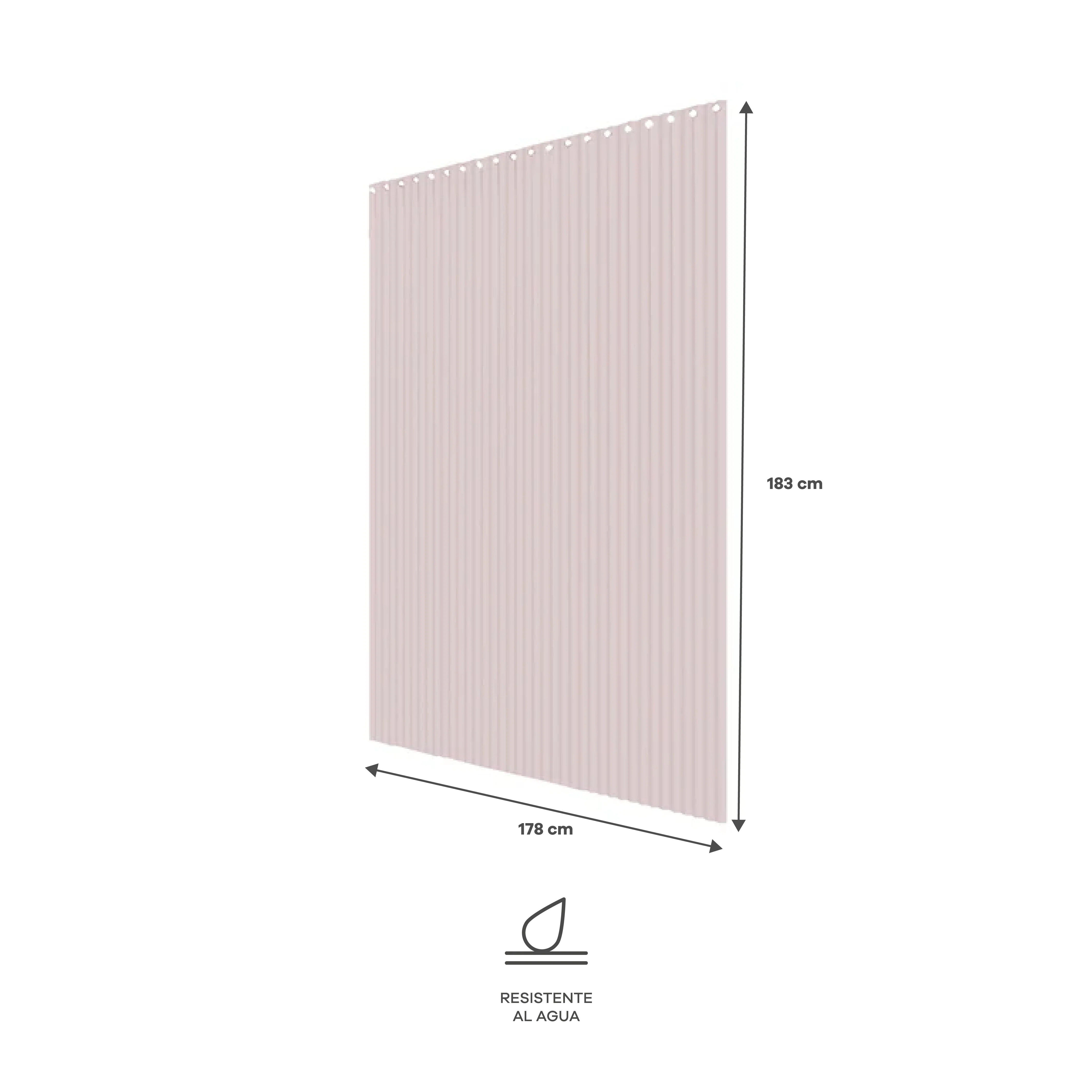 Juego de 2 Cortinas de Baño - Color Rosa y Azul - Image 6