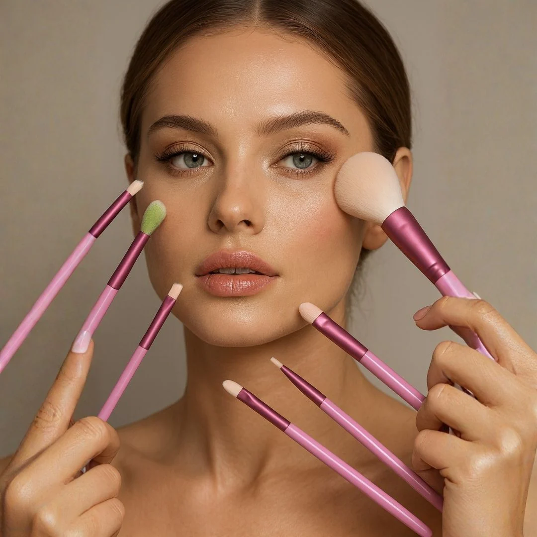 Kit Completo de 12 Brochas - Color rosa - Image 3