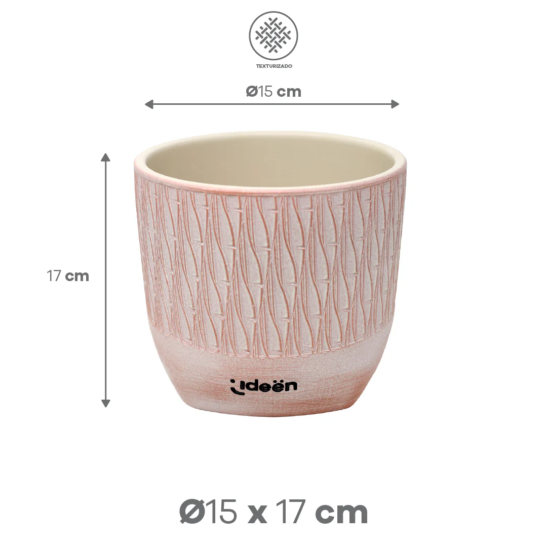Maceta de Arcilla Color Rosa - Image 3