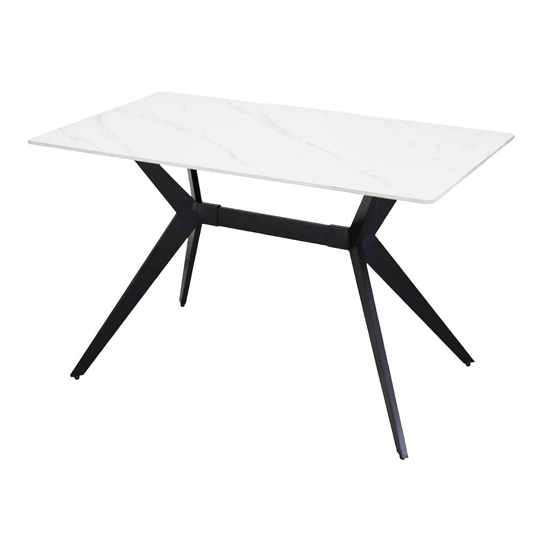 Mesa de Escritorio Blanco – Base de Metal Negra 120 cm - Image 3