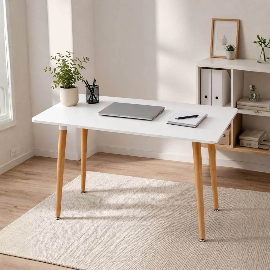 Mesa de Escritorio de MDF Blanca - 120 cm - Image 2