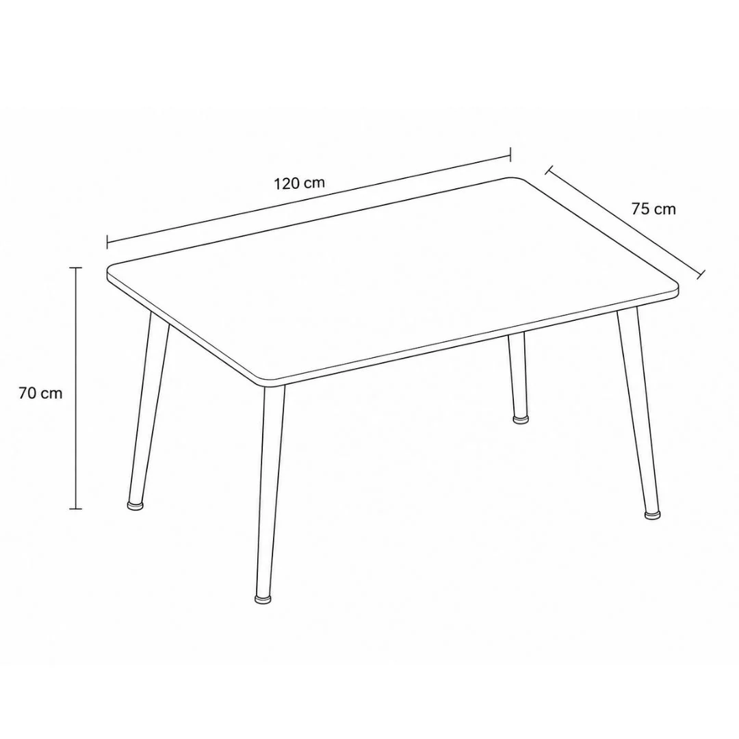 Mesa de Escritorio de MDF Blanca - 120 cm - Image 5