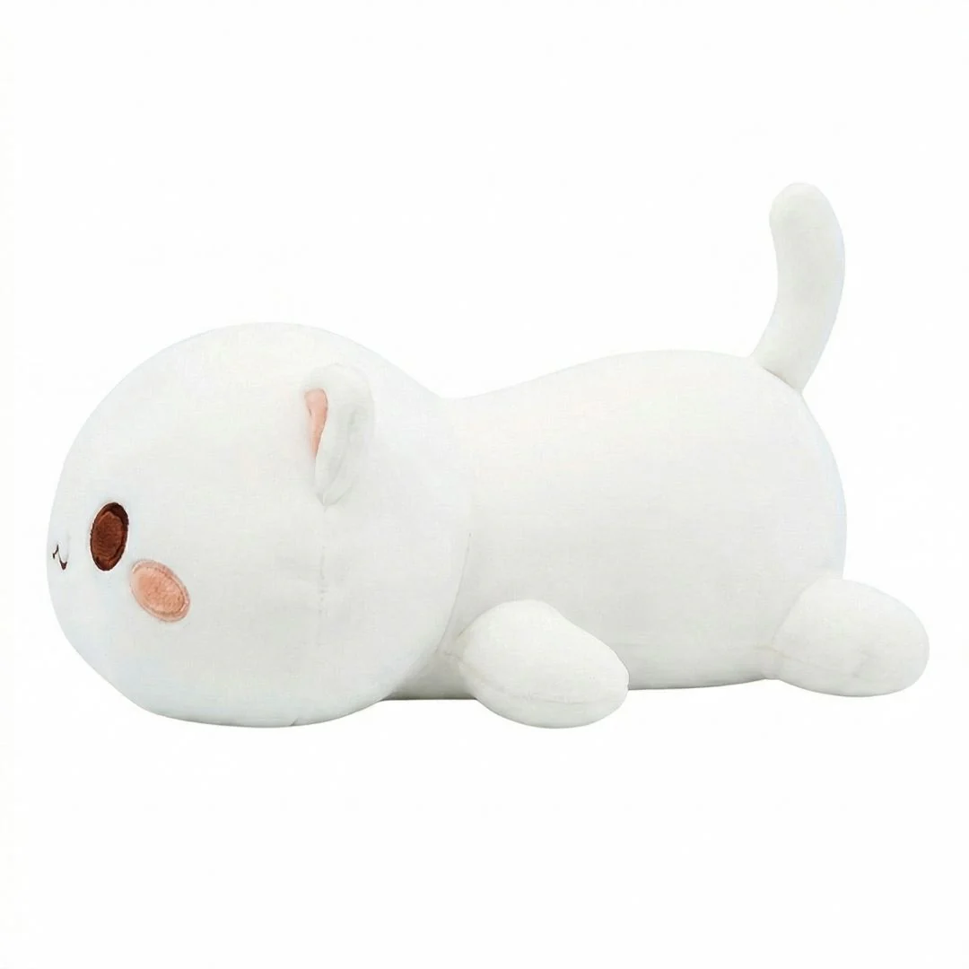 Muñecos de Peluche - Gato Acostado Blanco - Image 3