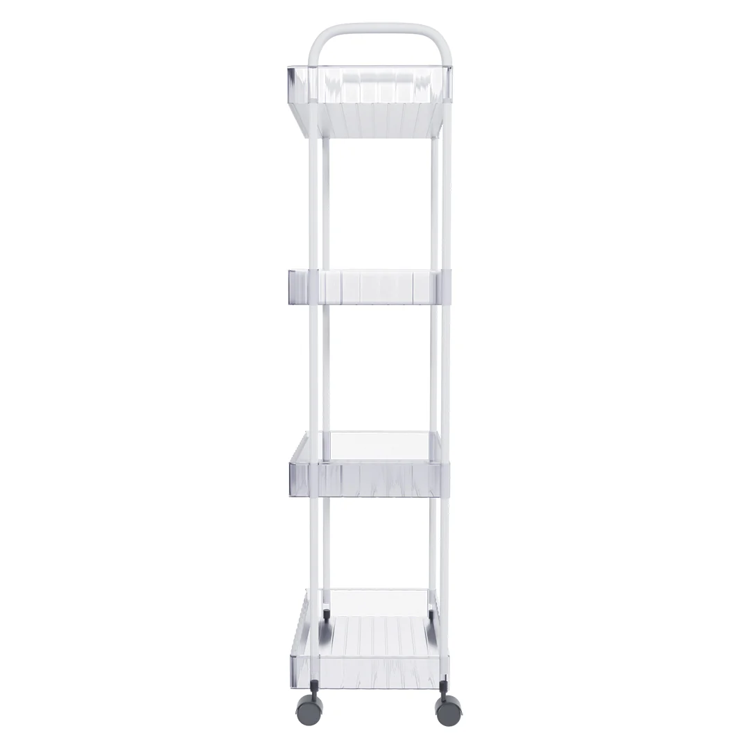 Organizador de Baño Transparente de 4 Niveles con Ruedas - Image 2