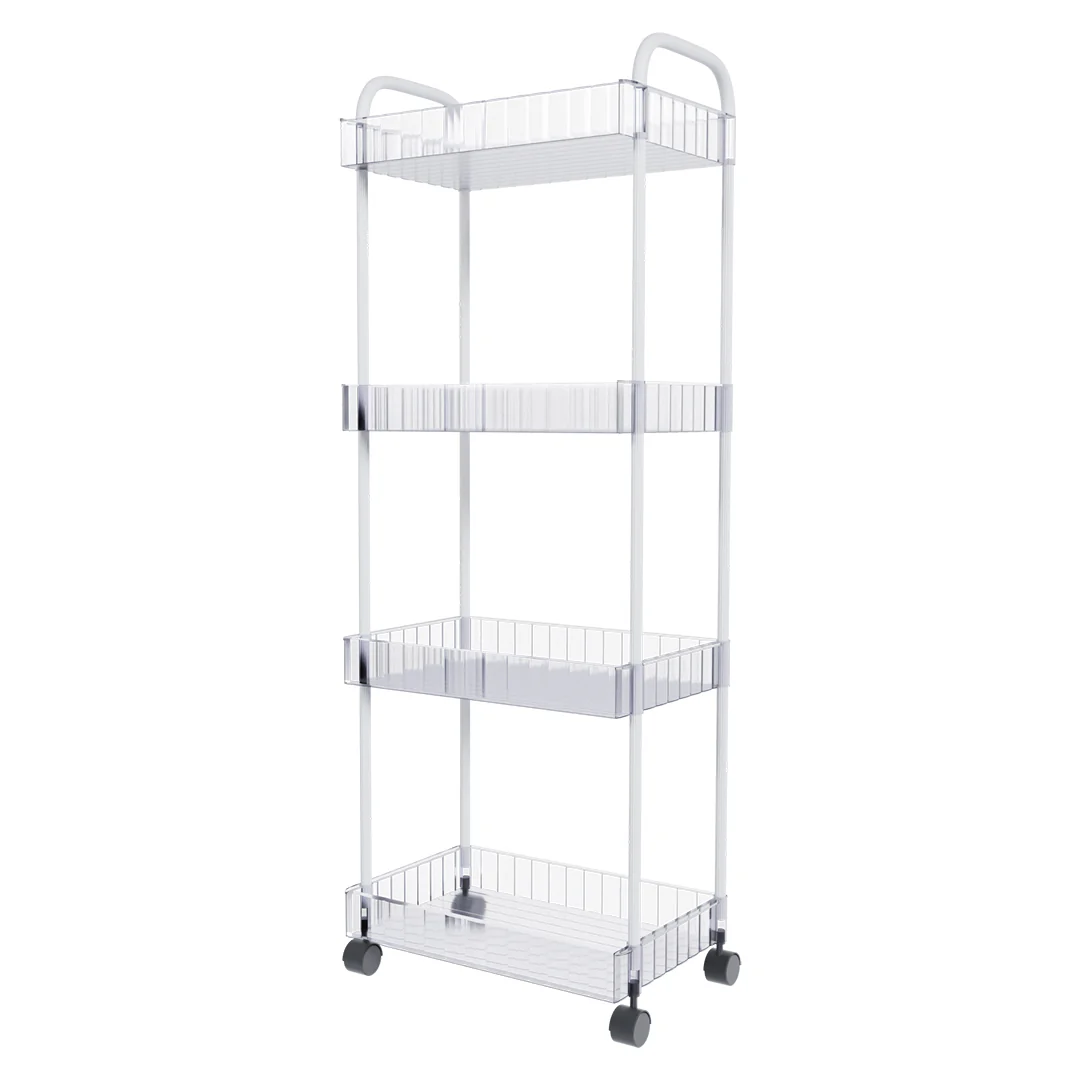 Organizador de Baño Transparente de 4 Niveles con Ruedas - Image 3