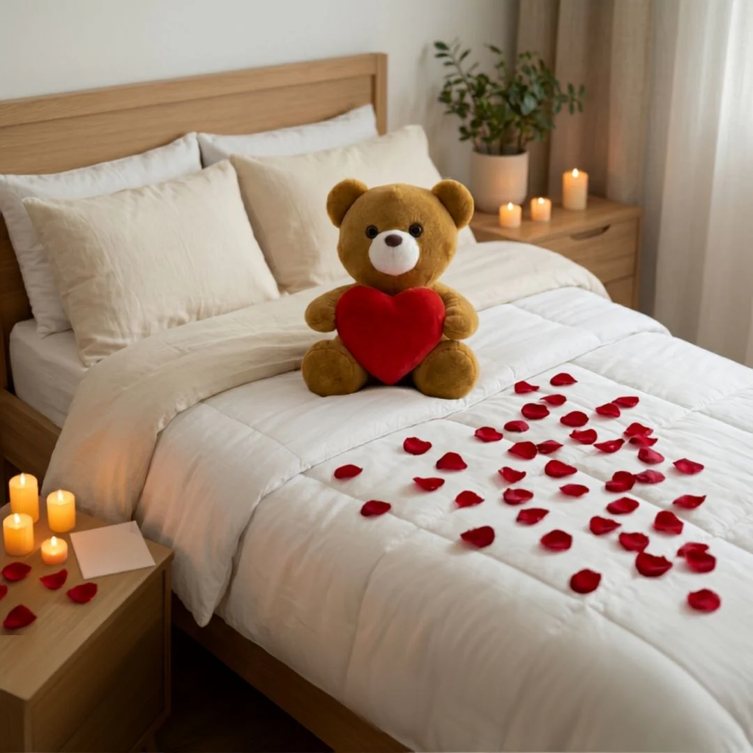 Muñeco de Peluche - Oso Café con Corazón - Image 2
