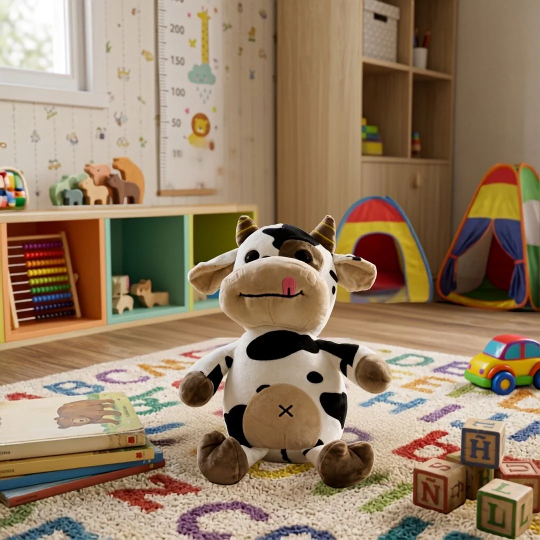 Muñeco Suave de Peluche - Diseño Vaca - Image 3