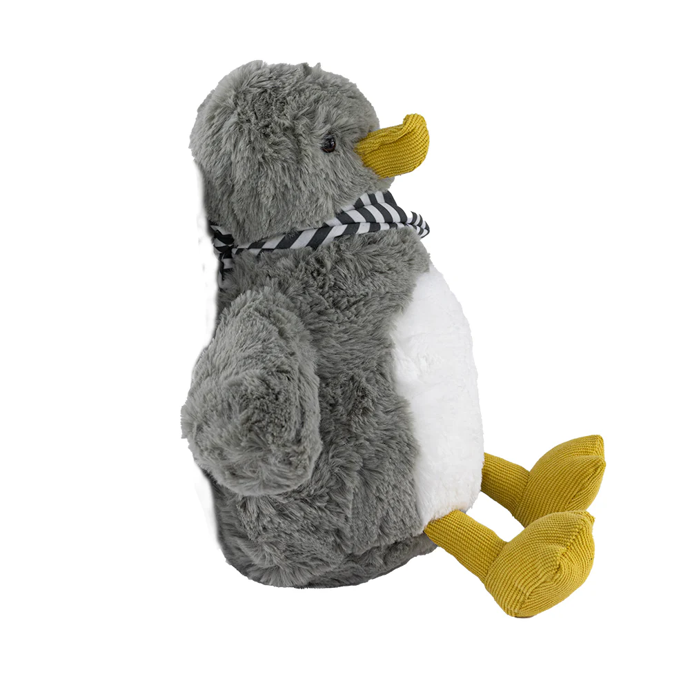 Muñeco de Peluche - Pingüino Gris con Bufanda - Image 2