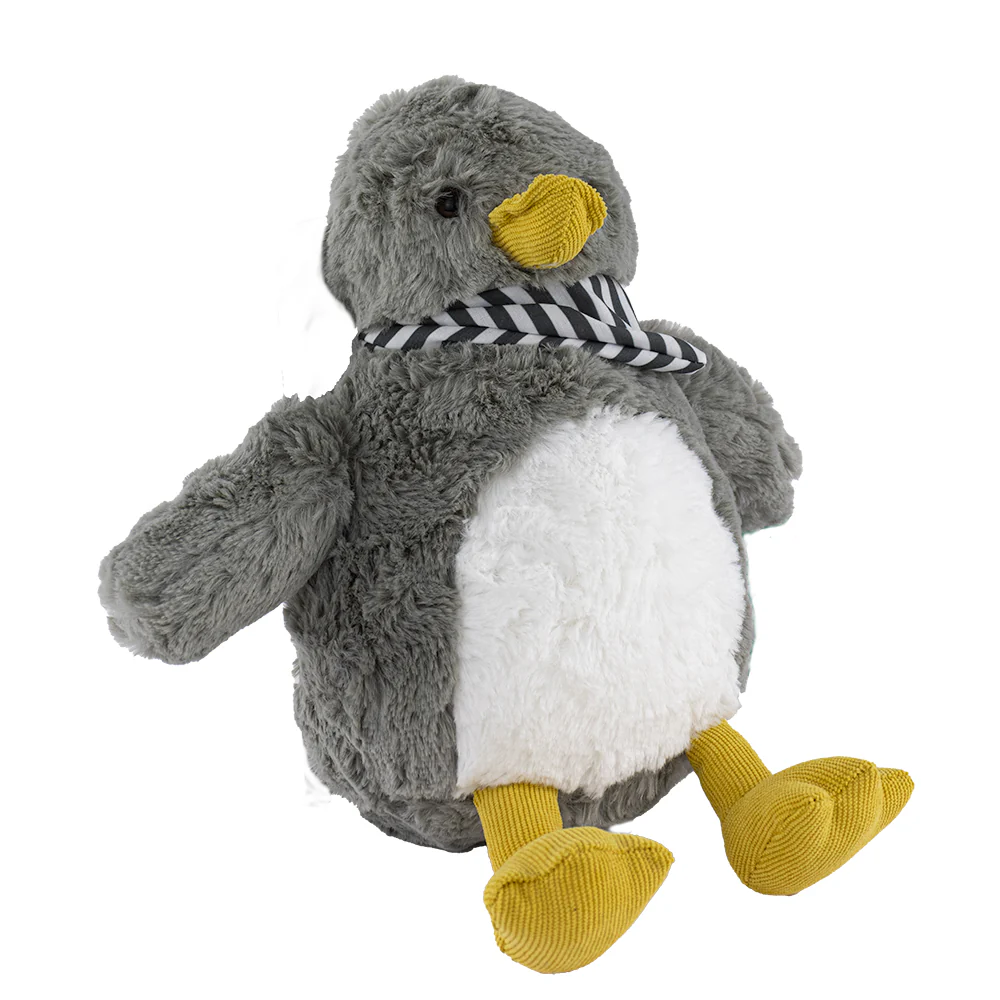 Muñeco de Peluche - Pingüino Gris con Bufanda - Image 3
