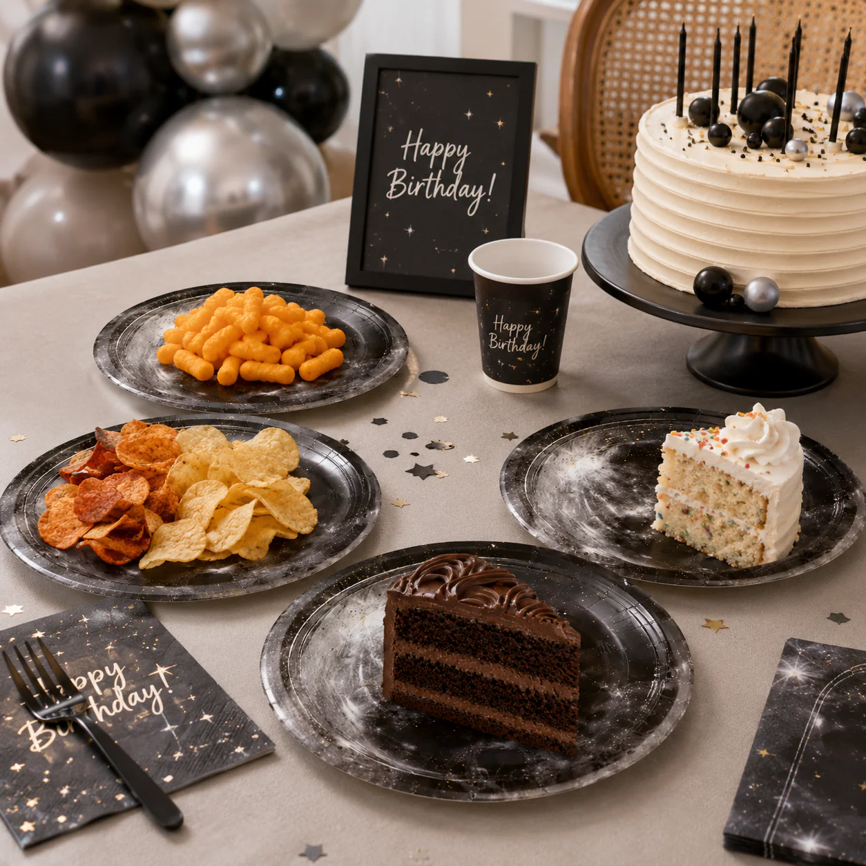 Platos Desechables Diseño Luna - 8 Piezas 6" - Image 4