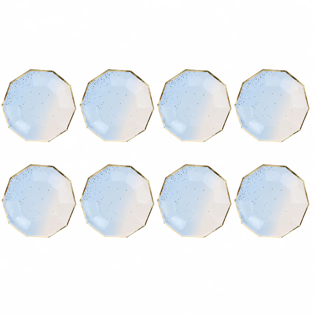 Platos Desechables Diseño Azul Blanco -  8 Piezas 7" - Image 2