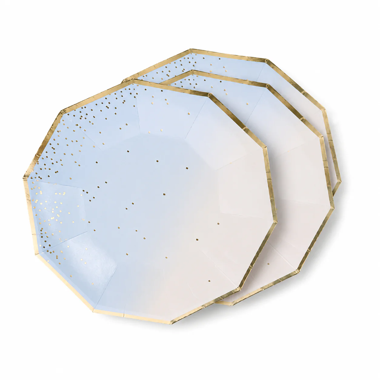 Platos Desechables Diseño Azul Blanco -  8 Piezas 7" - Image 3