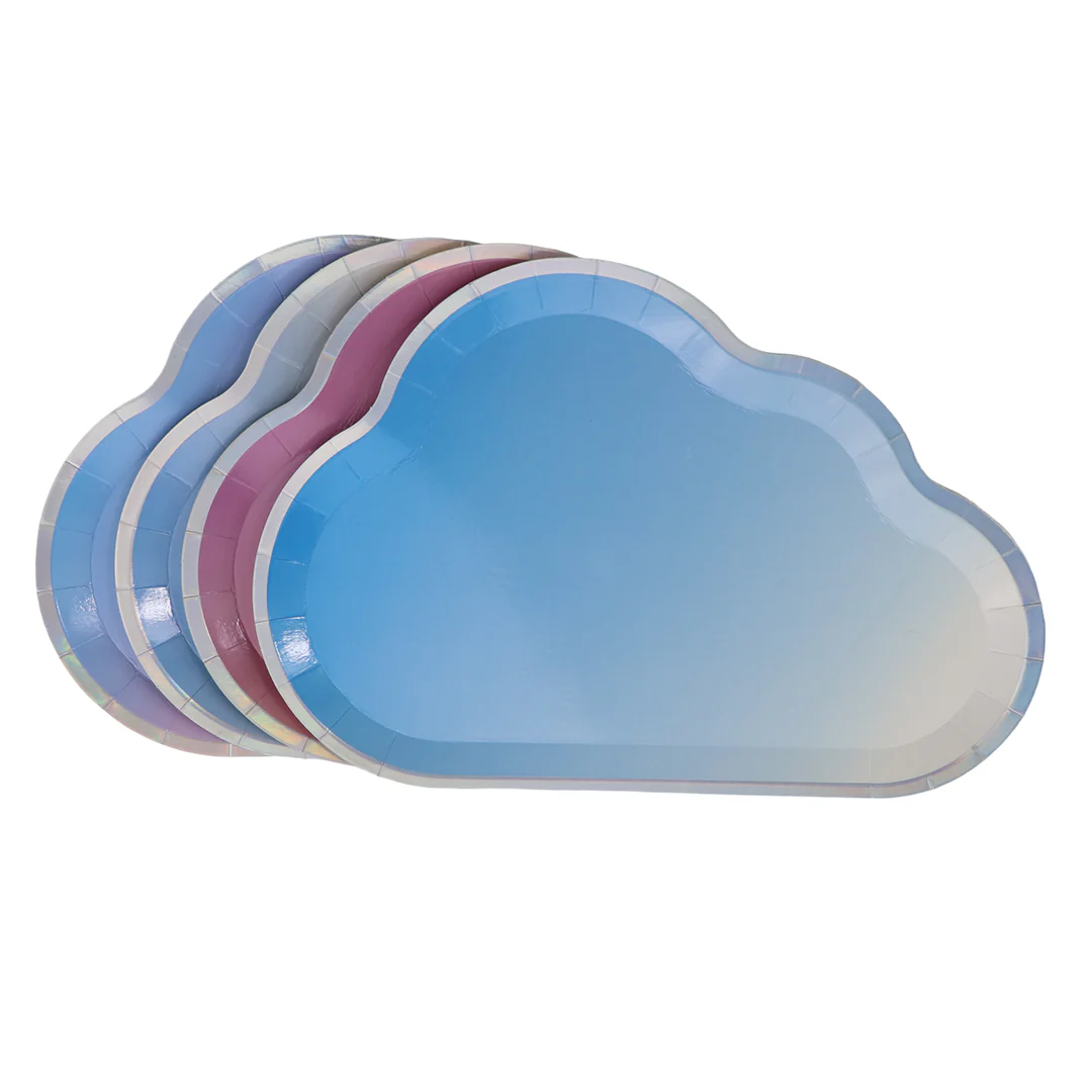 PLato 9" Nube Multicolor 8 Piezas