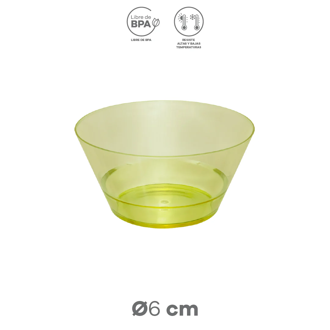 Plato Hondo Transparente Amarillo - 15 cm - Image 2