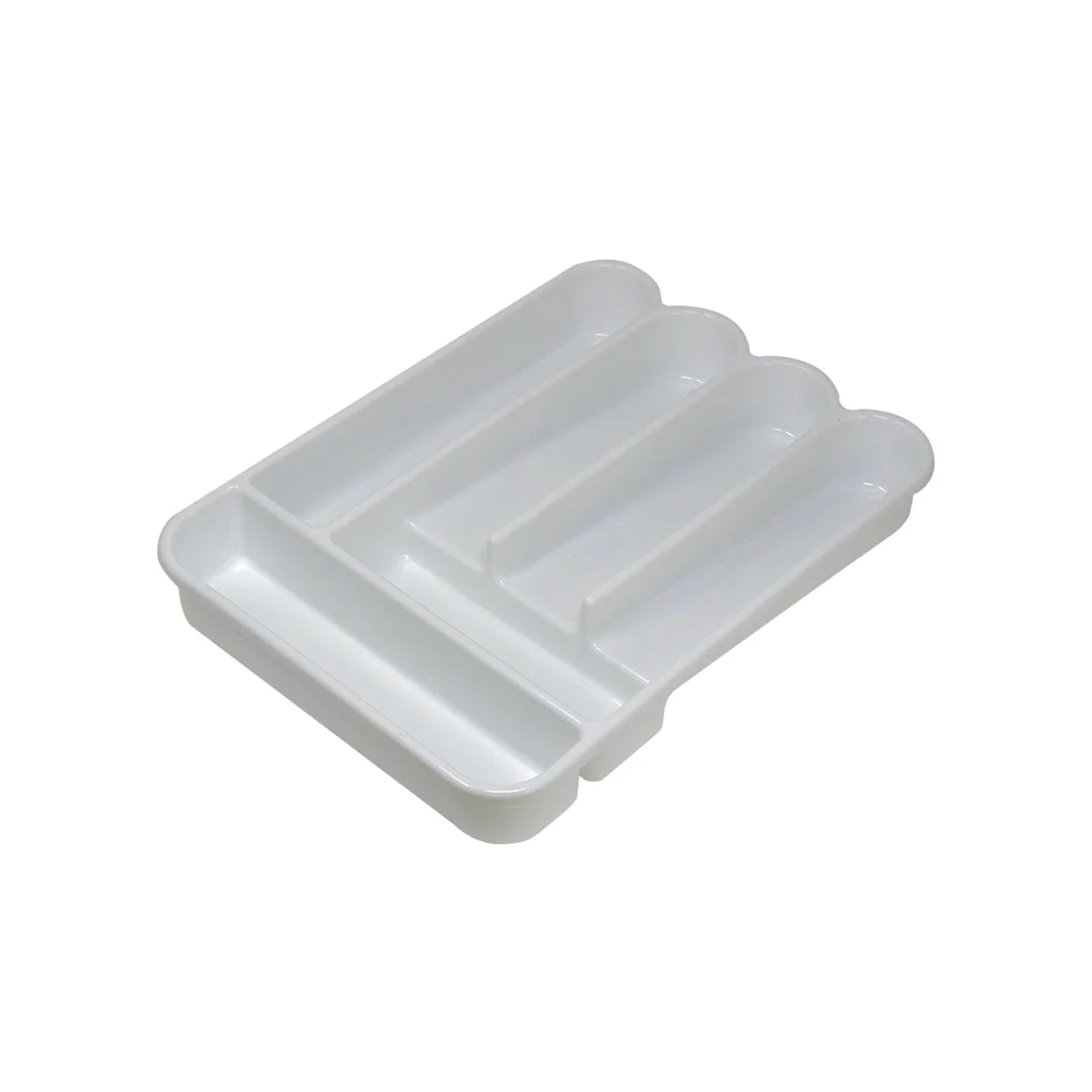 Organizador de Cubiertos de Plástico Blanco - Image 2