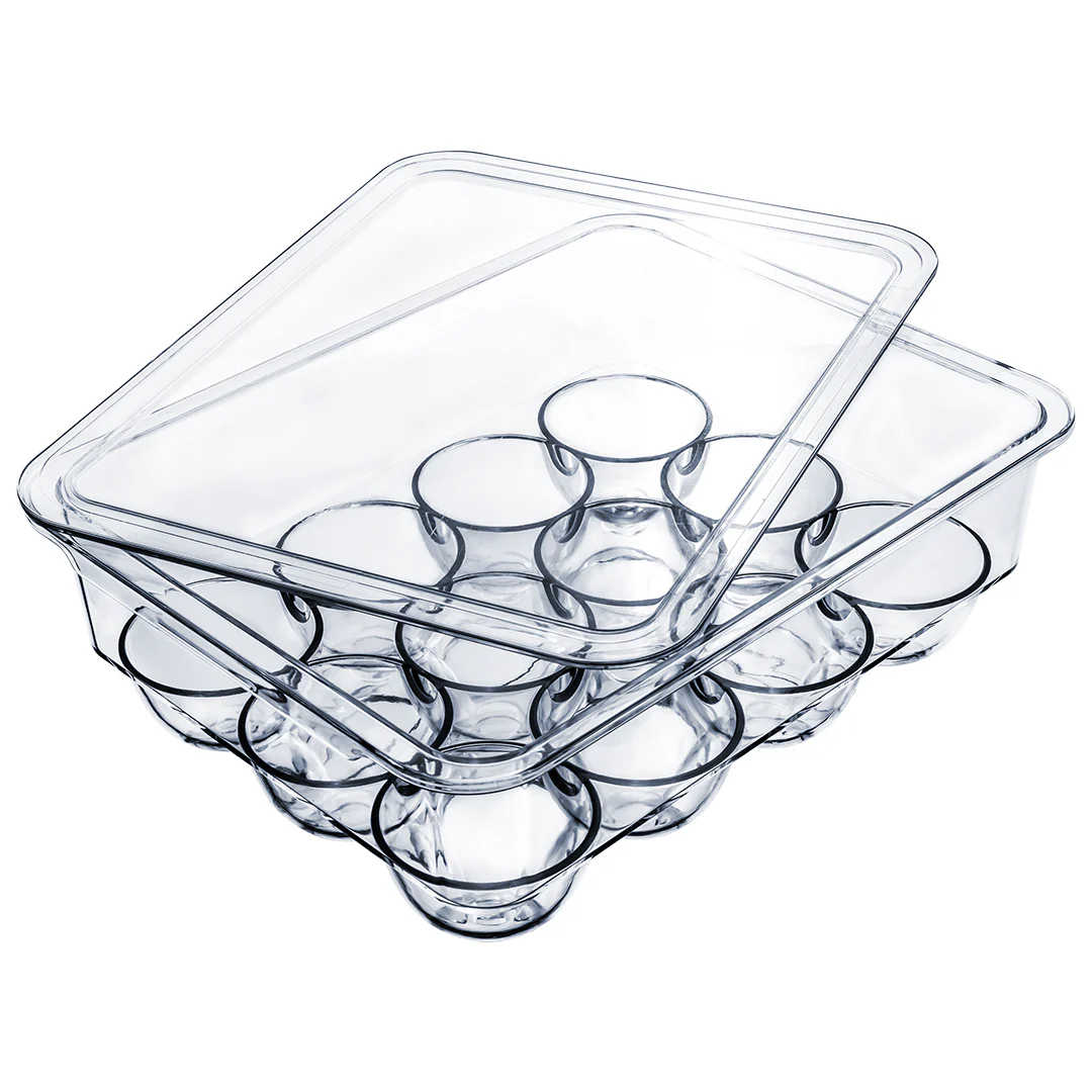 Portahuevos de Acrílico Transparente con Tapa - Image 3