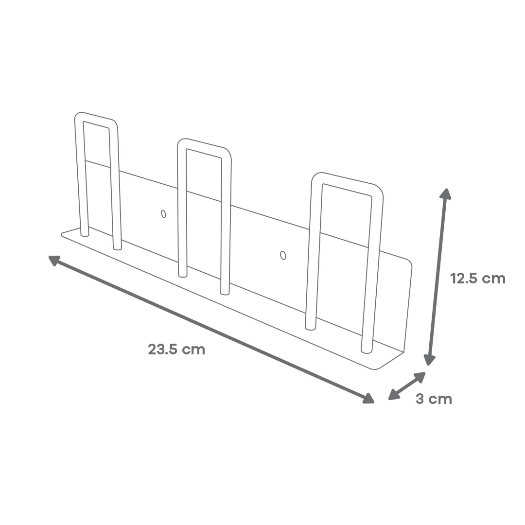 Escurridor de Vasos con Imán para Pared -  Negro Recto - Image 3