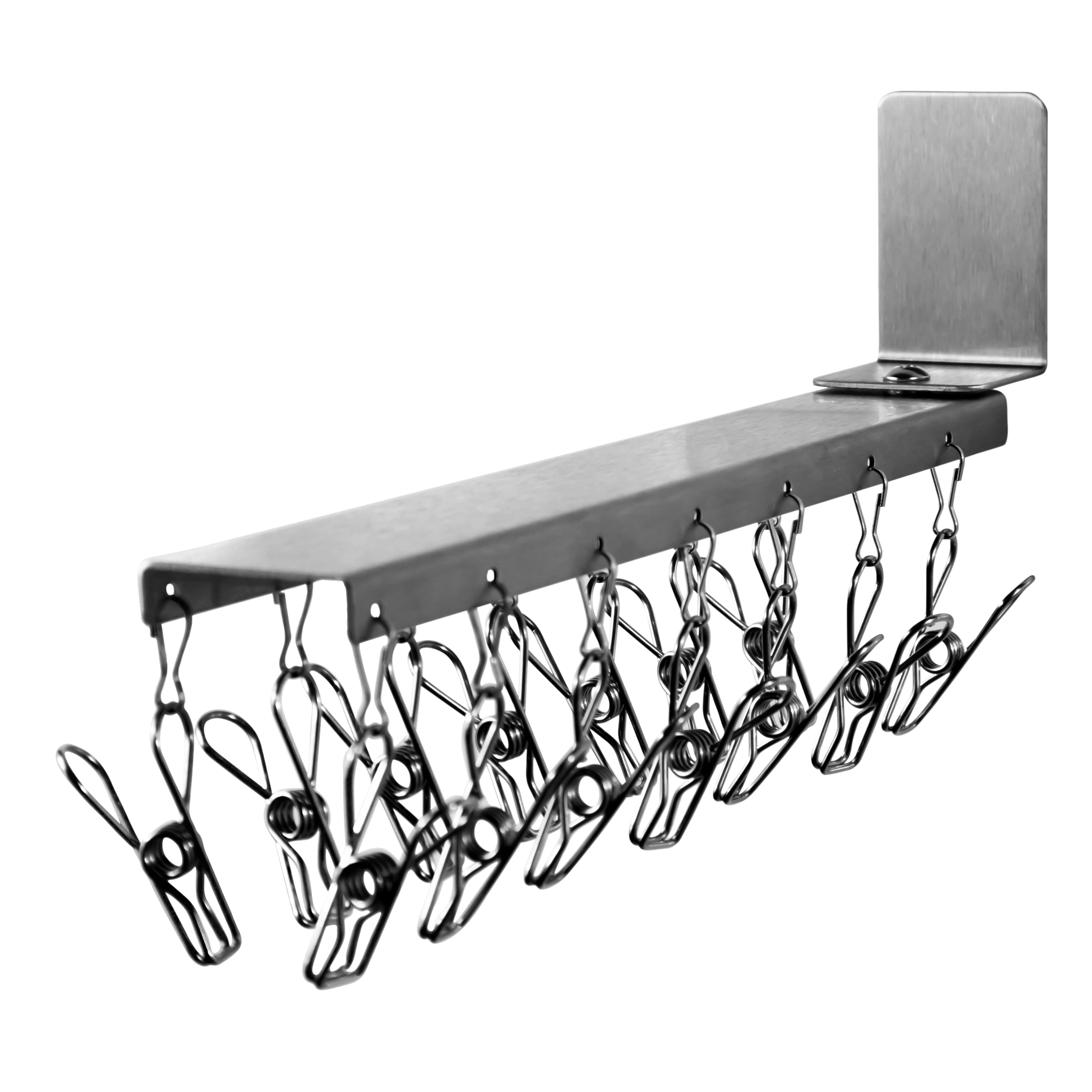 Gancho Organizador con 14 Pinzas de Acero Inoxidable
